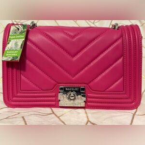 Badgley Mischka Crossbody Women’s Quilted Purse Hot Pink NWT